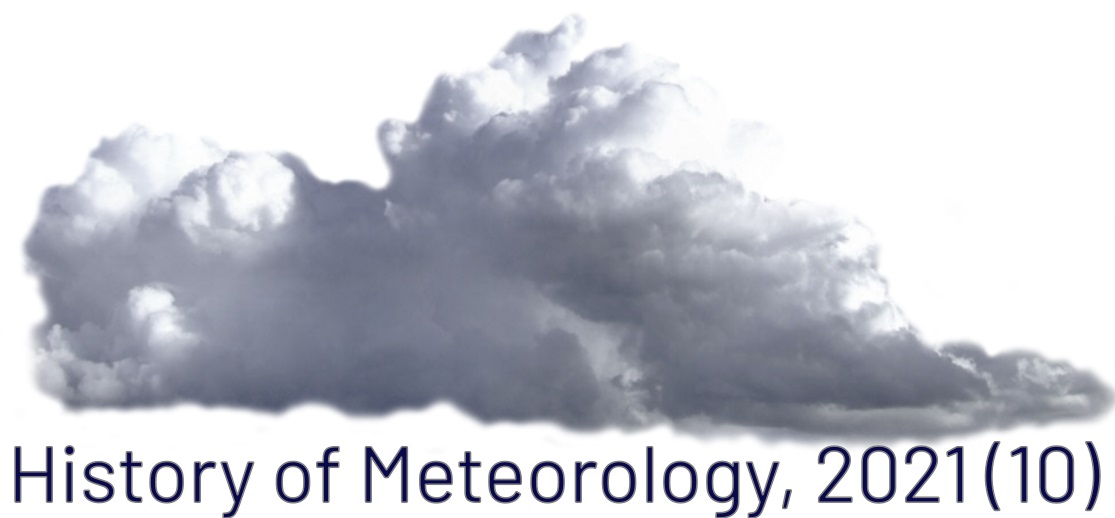 Cloud with text underneath saying History of Meteorology 2021